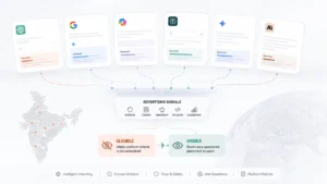 AI advertising platforms including ChatGPT, Google AI Overviews and Microsoft Copilot in India